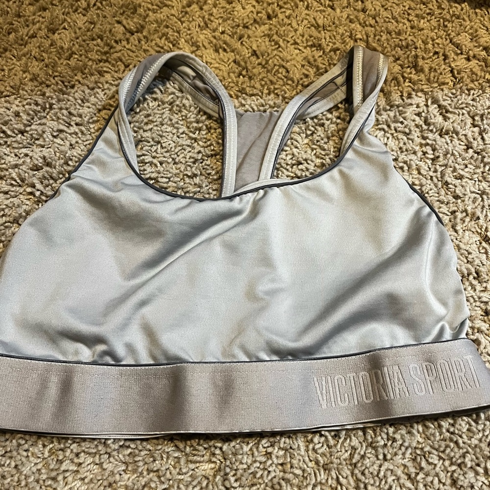 White Victoria sports bra
